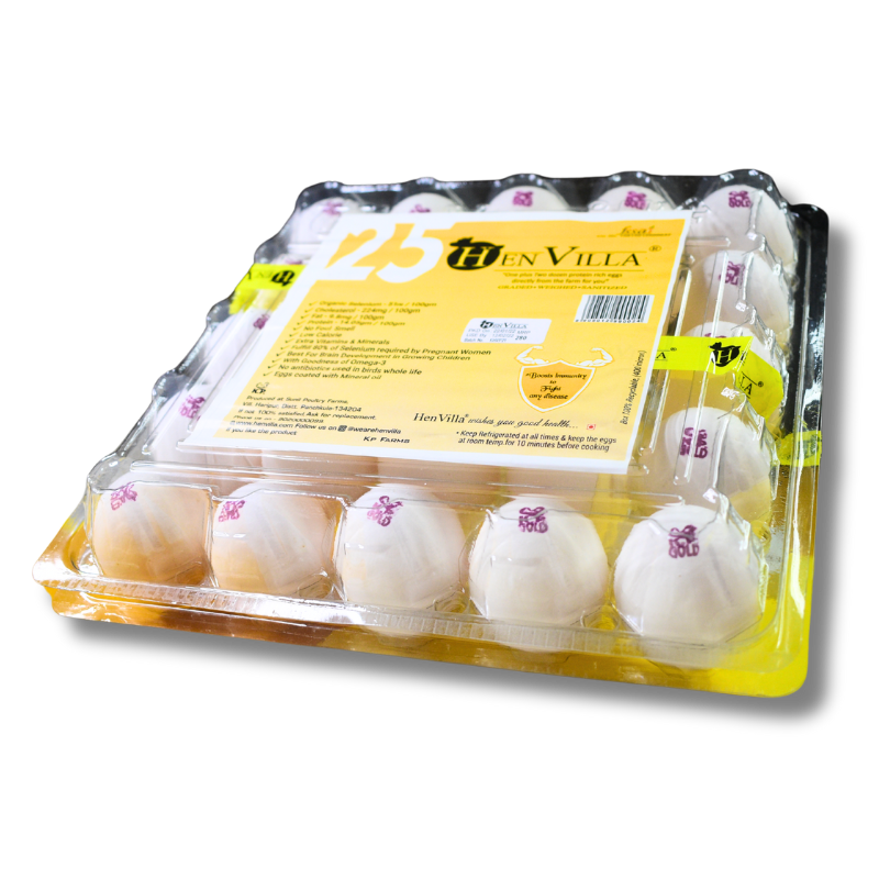 25 White Eggs Pack